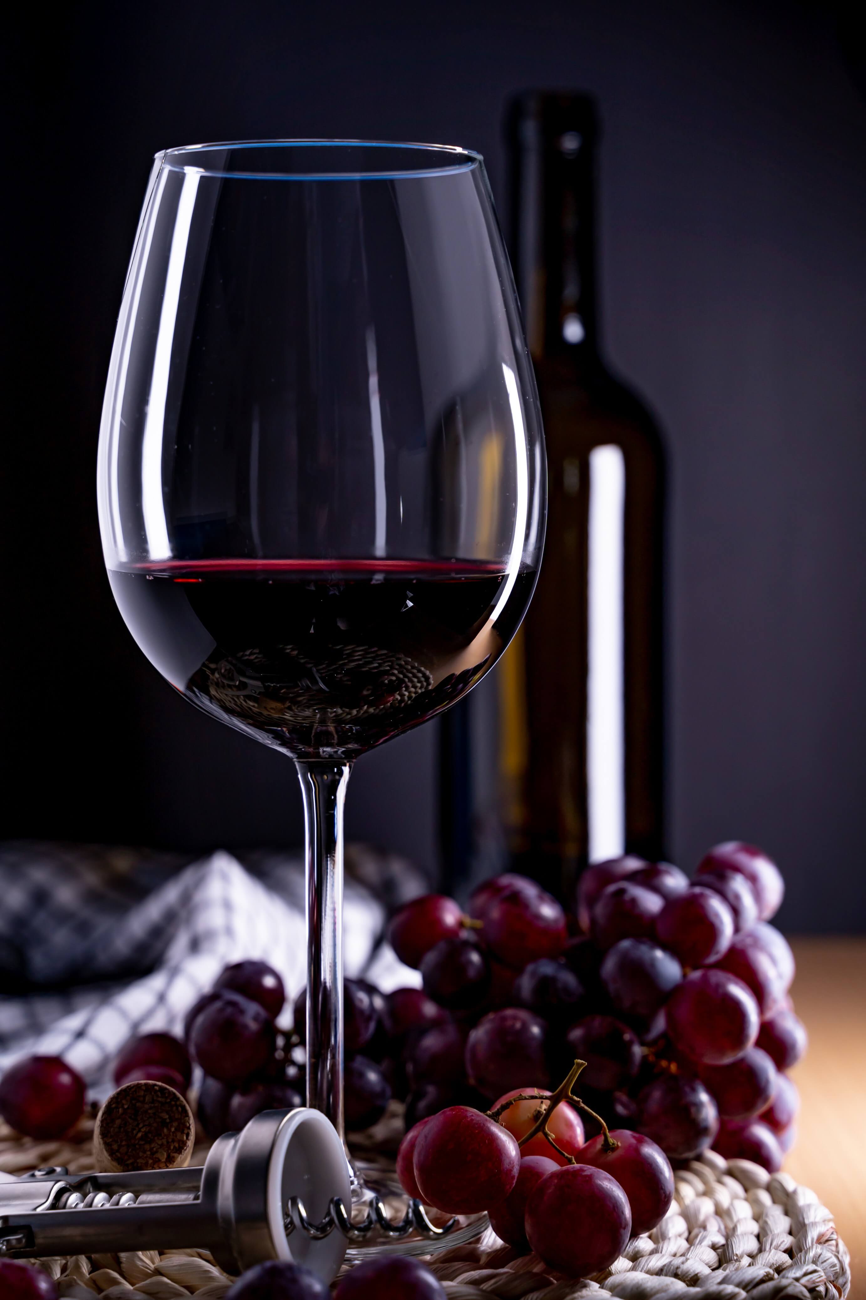 Calice di vino rosso